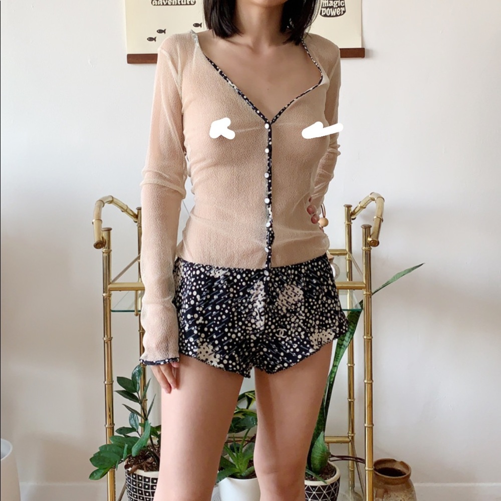 authentic chanel sheer romper